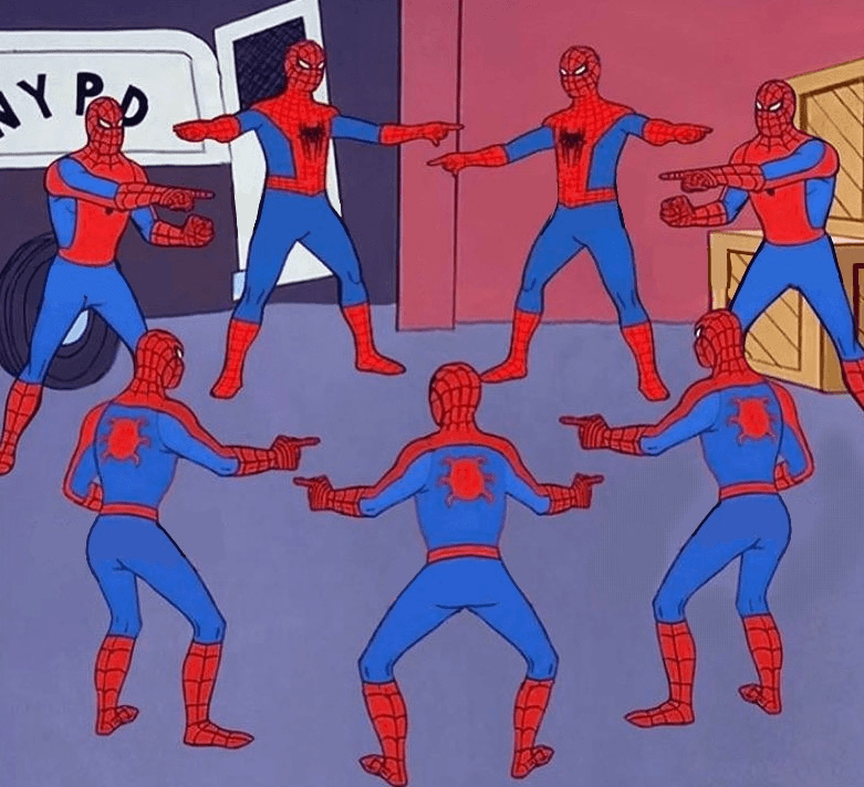 We are all the same! (Spiderman meme)
